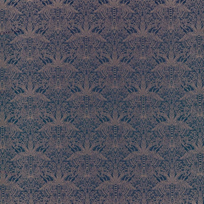 Clarke & Clarke Leopardo Fabric in Midnight / Copper